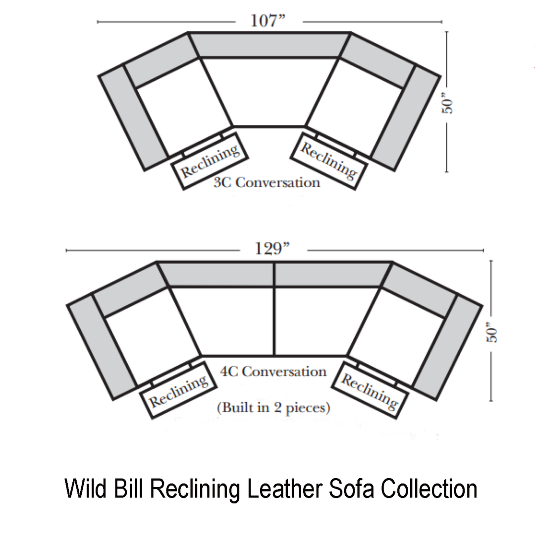 Wild Bill Reclining Leather Sofa