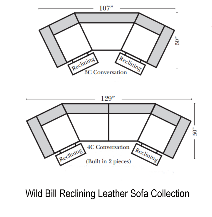 Wild Bill Reclining Leather Sofa