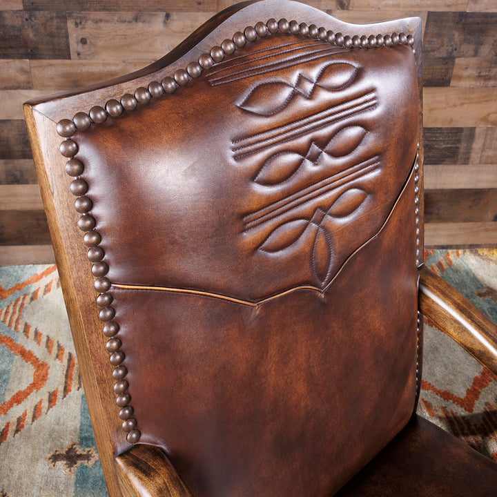 Stetson Western Leather Arm Chair