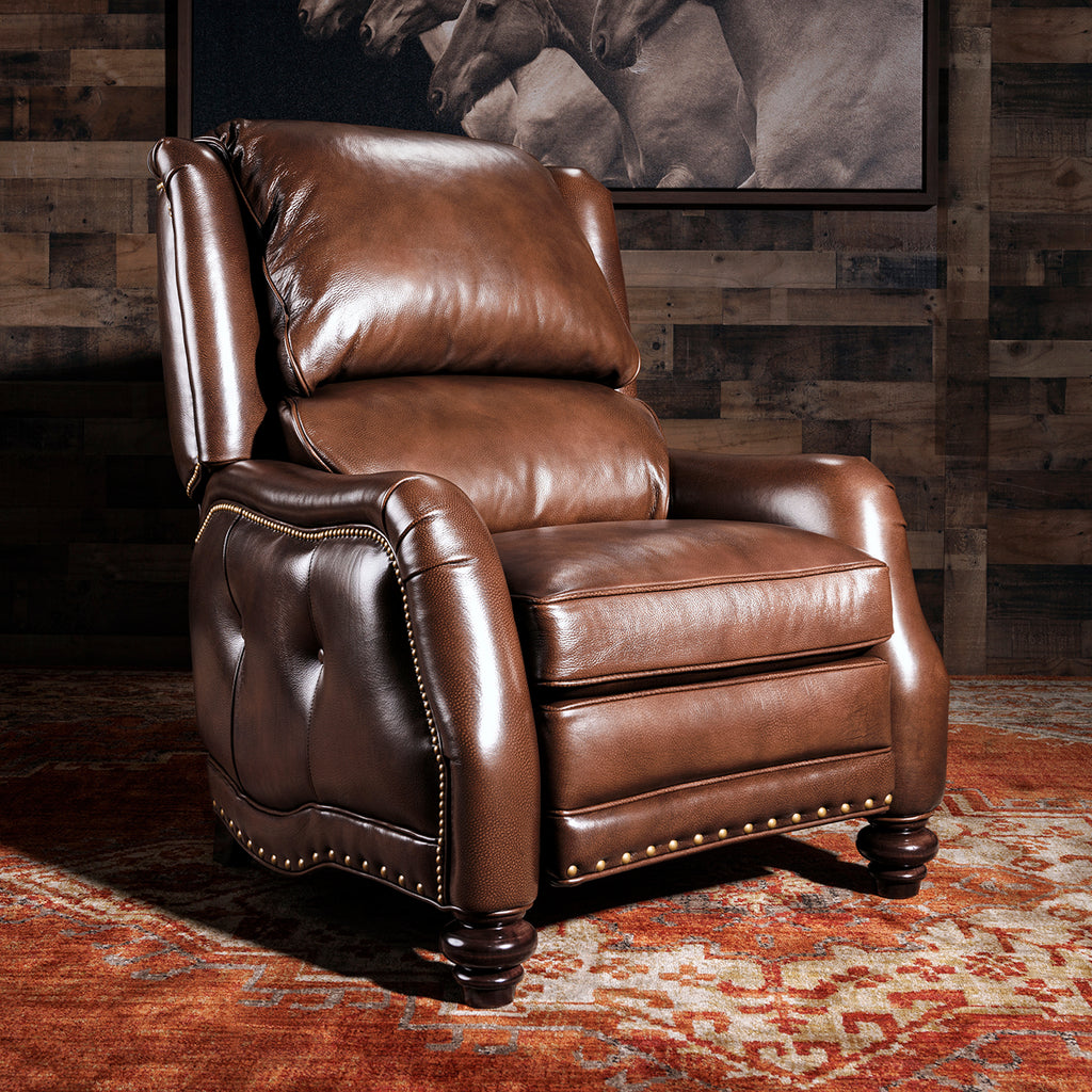 Sundance Western Leather Recliner - Brown – Hat Creek Interiors