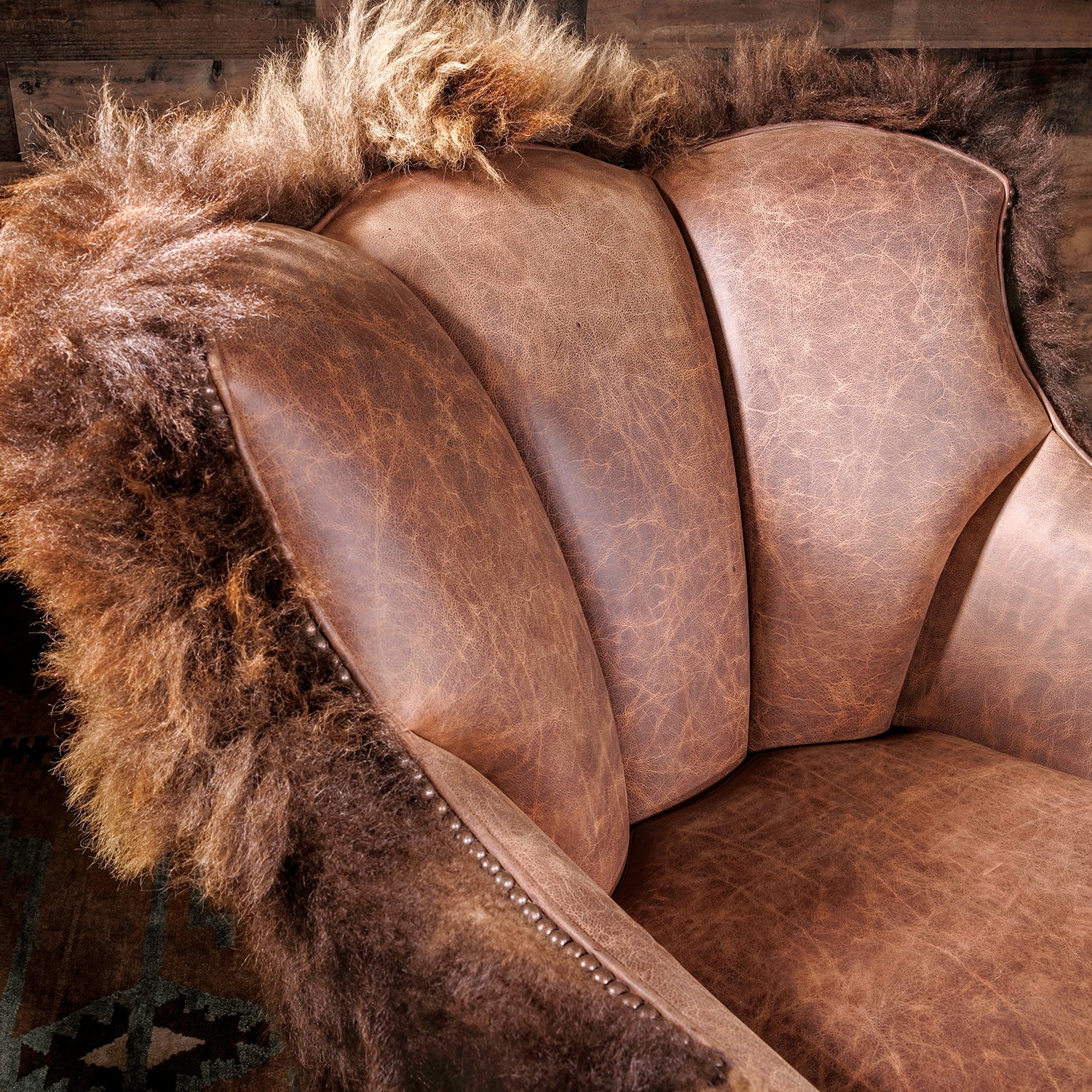 Bison Western Swivel-Glider Chair – Hat Creek Interiors