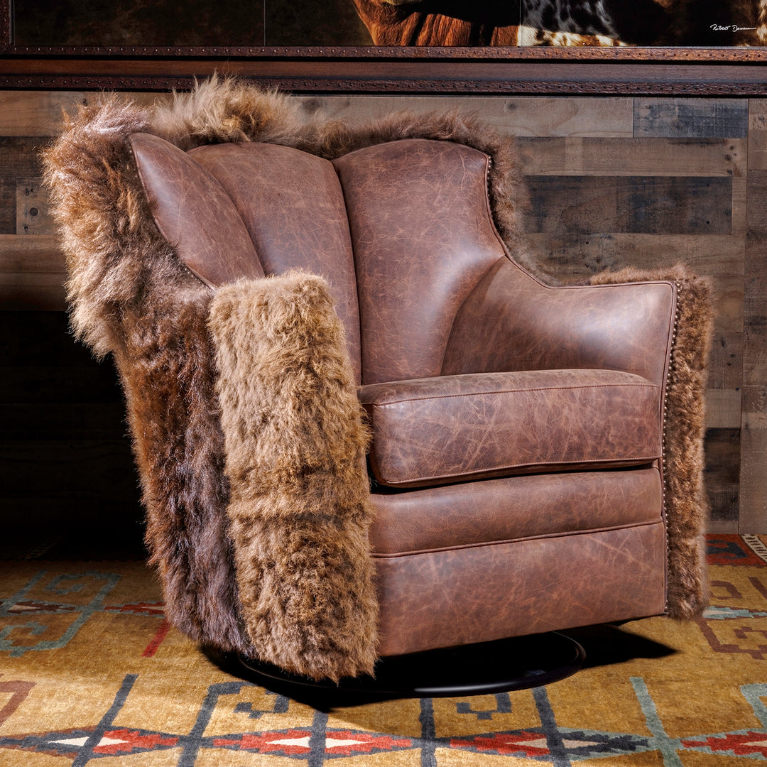 Bison Western Swivel-Glider Chair