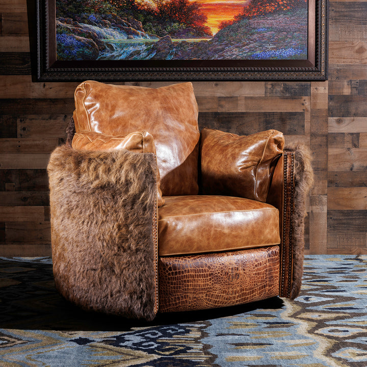 Western Sycamore Buffalo Leather Snug Recliner