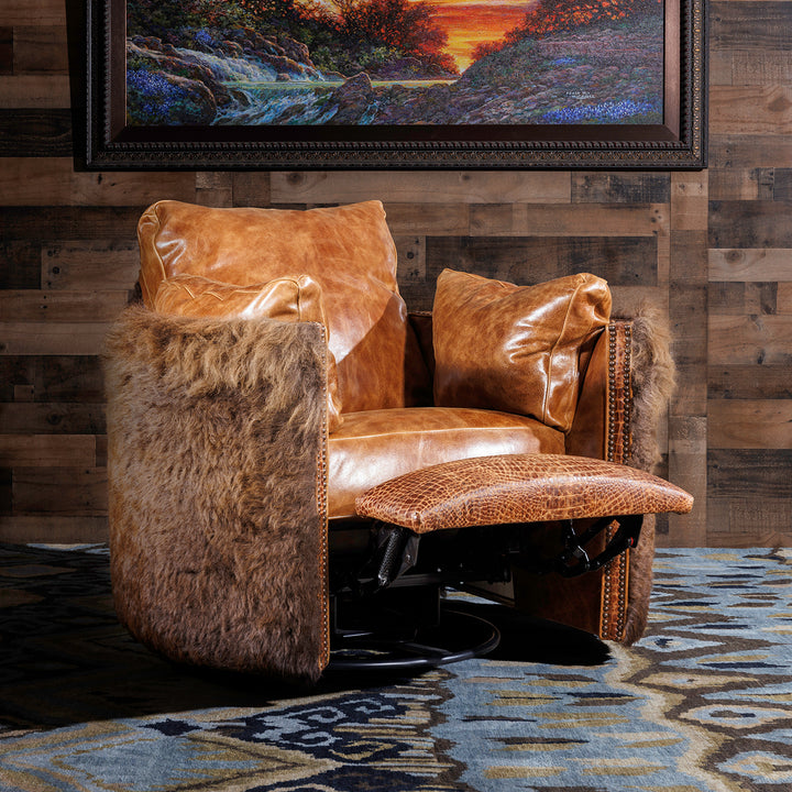 Western Sycamore Buffalo Leather Snug Recliner