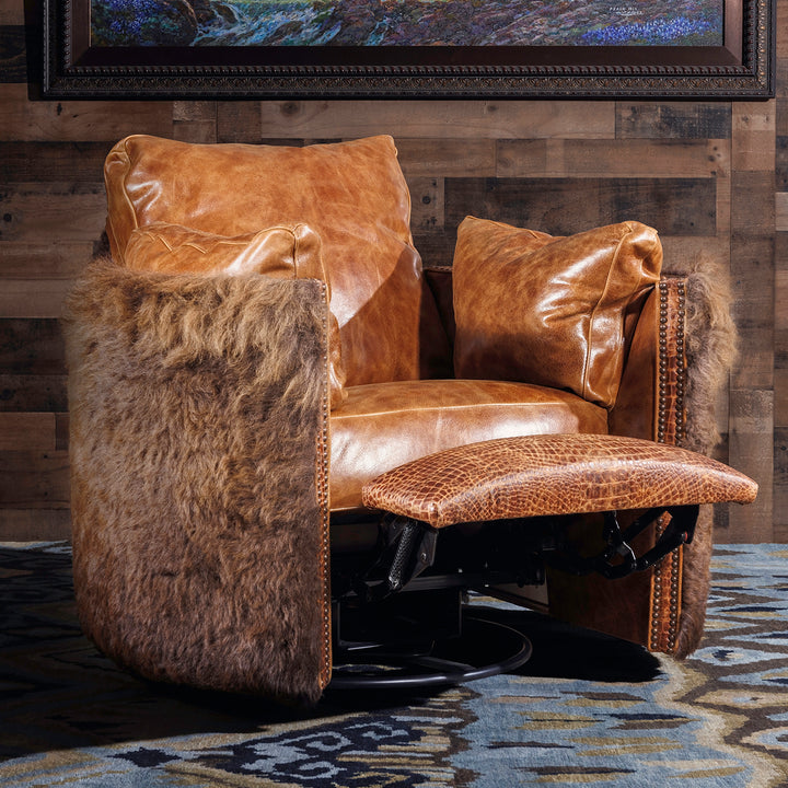 Western Sycamore Buffalo Leather Snug Recliner