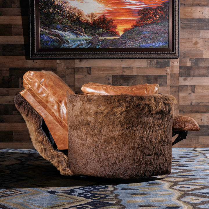 Western Sycamore Buffalo Leather Snug Recliner