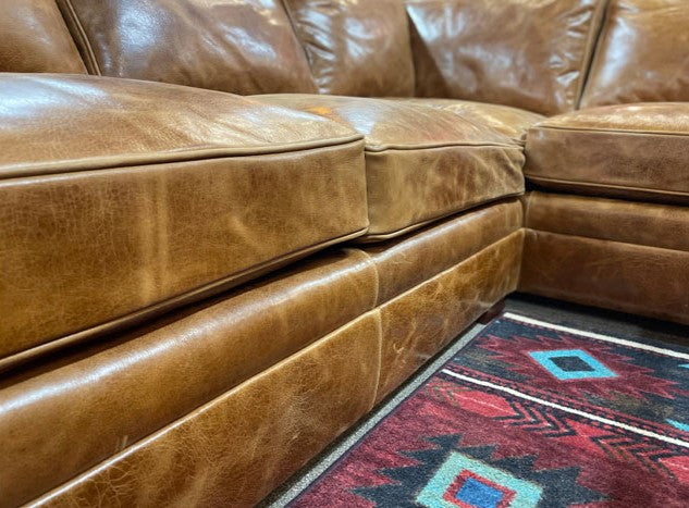 Cambridge Sycamore Leather Sectional Sofa – Hat Creek Interiors
