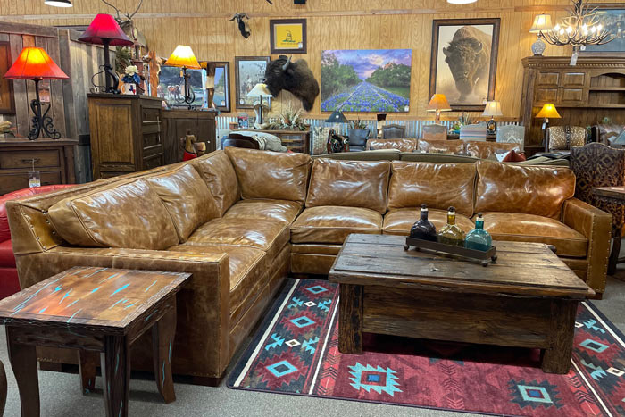 Cambridge Sycamore Leather Sectional