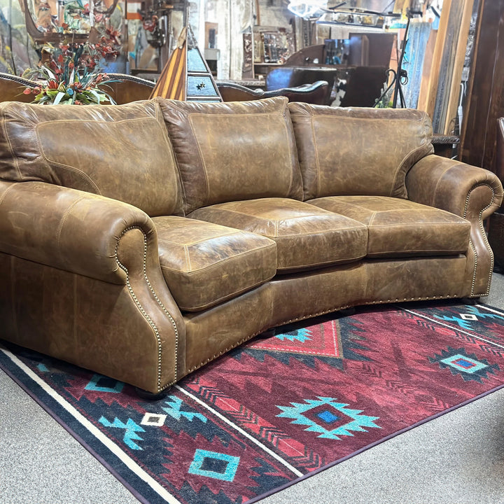 Carolina Curved Leather Sofa