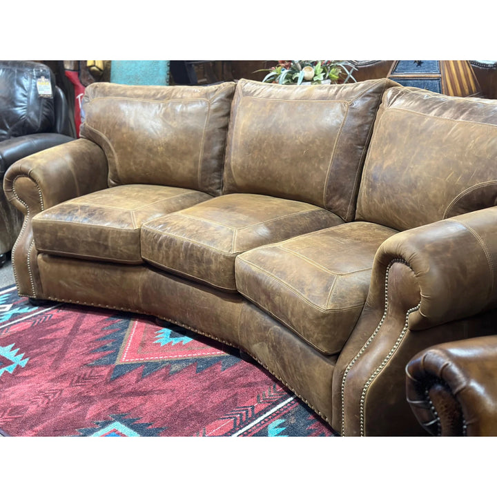 Carolina Curved Leather Sofa