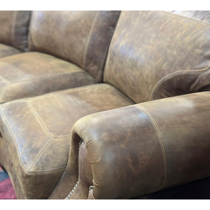 Carolina Curved Leather Sofa