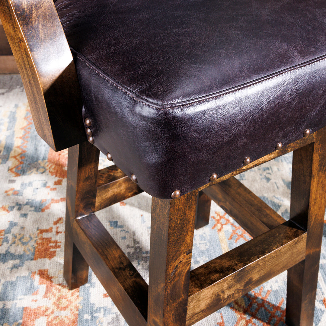 Donati Western Leather Bar Stools