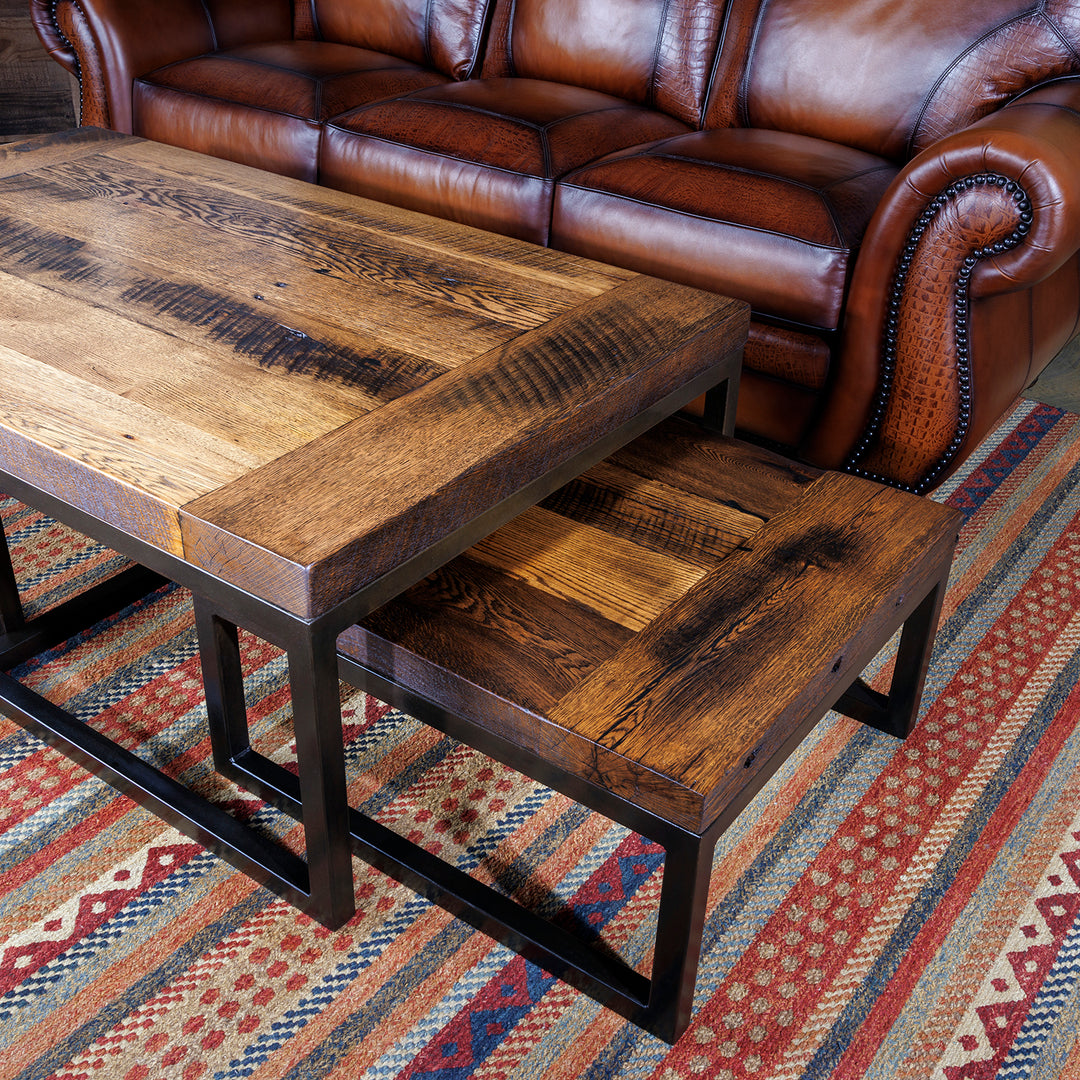 Lancaster Rustic Bunching Coffee Tables