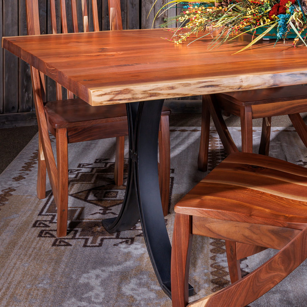 Trinity Ranch Walnut Dining Table | Rustic Dining Tables – Hat Creek ...