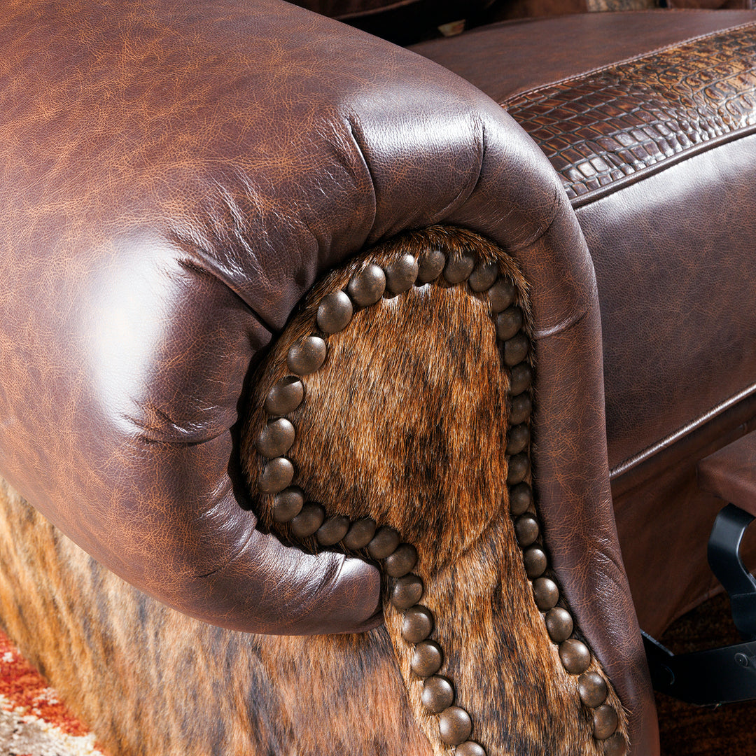 Katy Reclining Western Leather Sofa