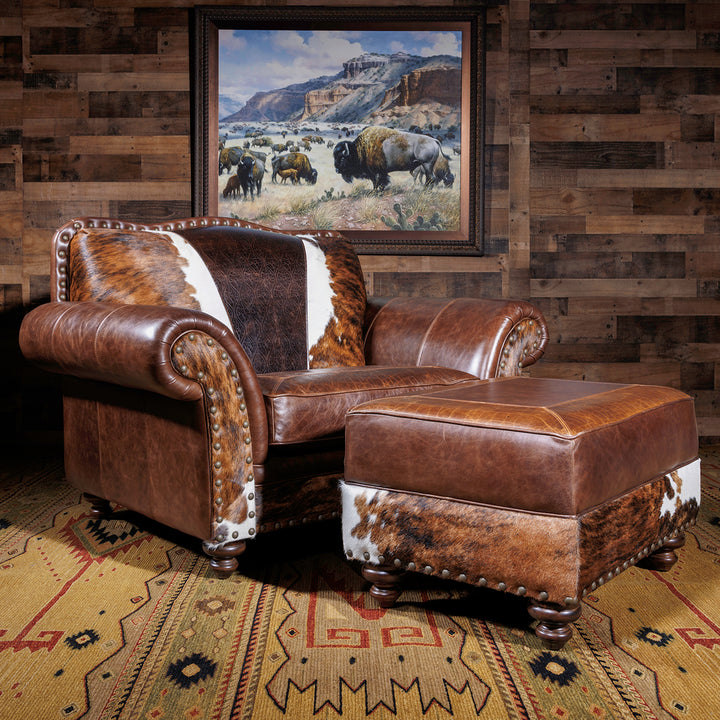 Royal Western Oversized Chair and Ottoman