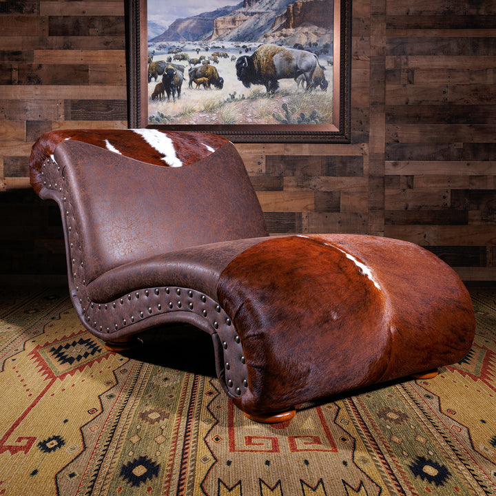 Cowboy Cowhide Chaise