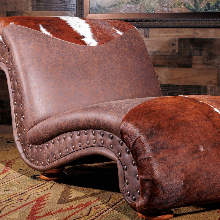 Cowboy Cowhide Chaise