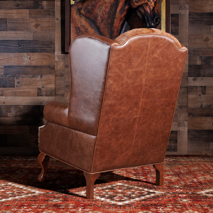 San Carlo Cowhide Wingback Chair