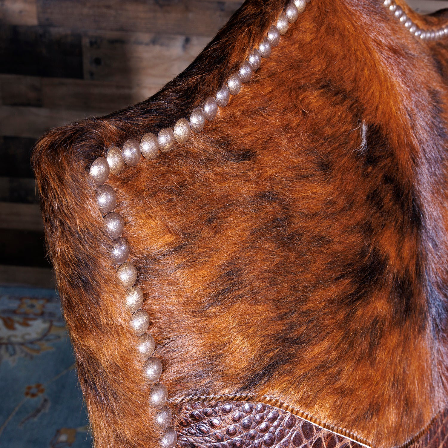 Caramel Croc Western Leather Office Chair – Hat Creek Interiors
