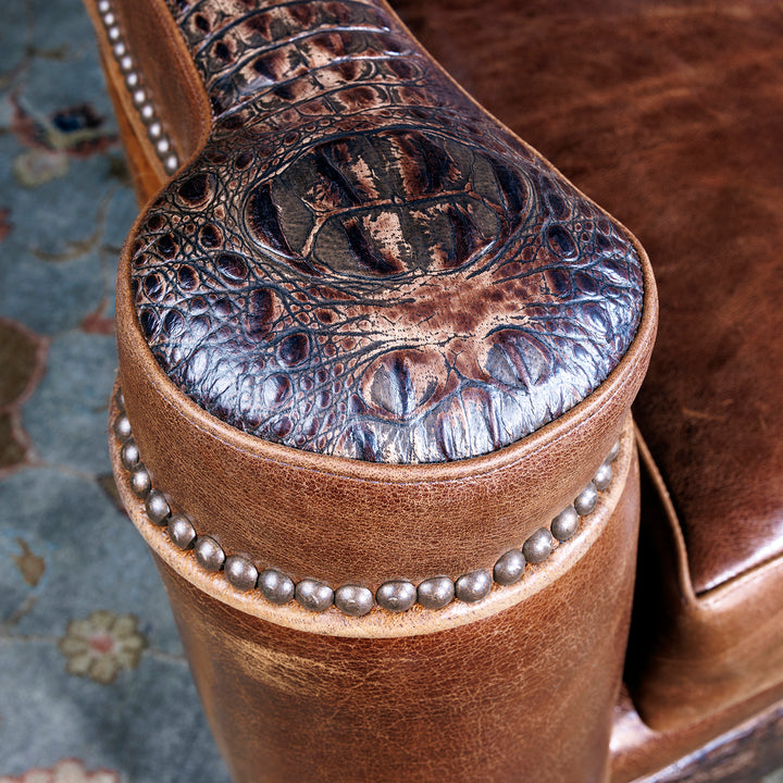 Kiowa Western Leather Swivel Chair