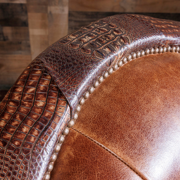 Kiowa Western Leather Swivel Chair