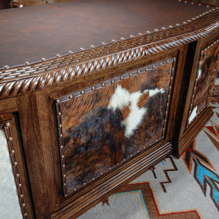 Executive Western Cowhide Desk