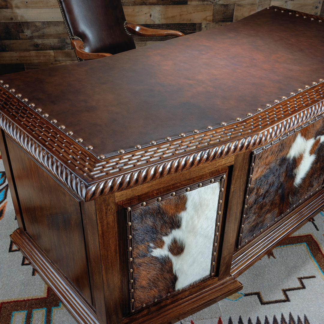 Executive Western Cowhide Desk