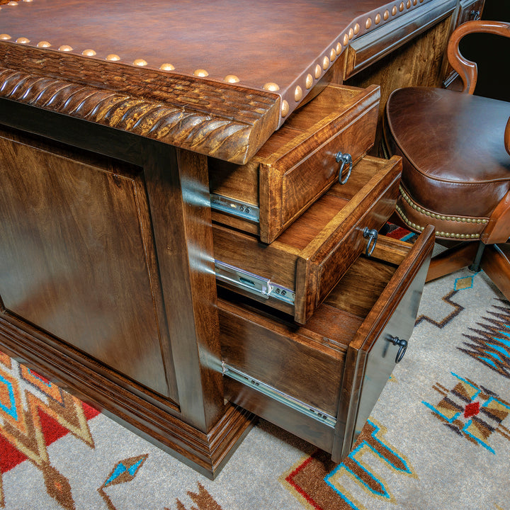 Executive Western Cowhide Desk