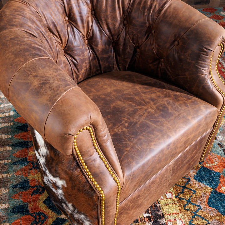 Cowhide Leather Thinking Chair