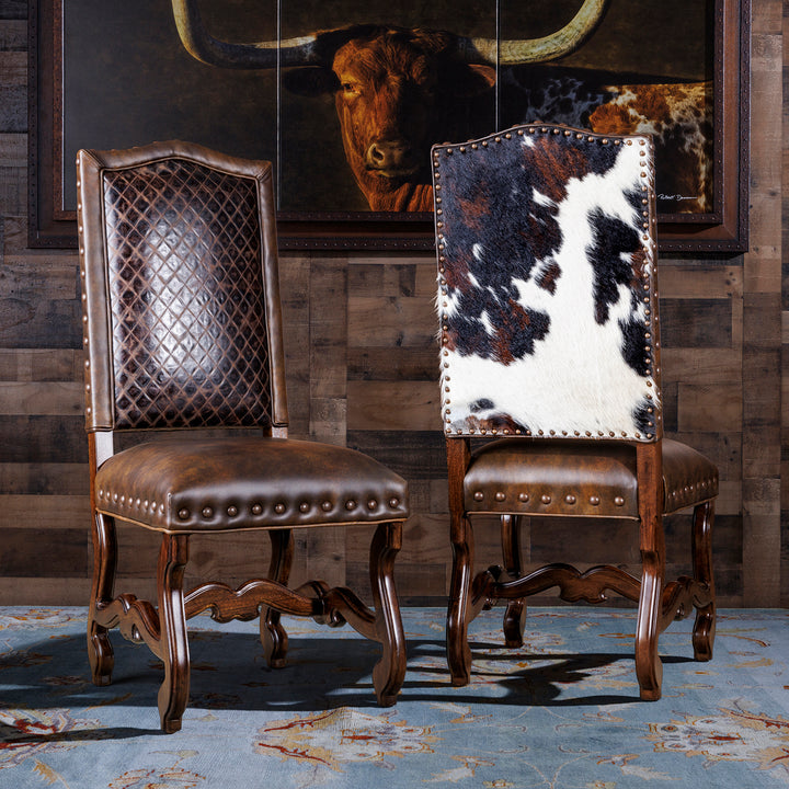 Llano Western Cowhide Dining Chair