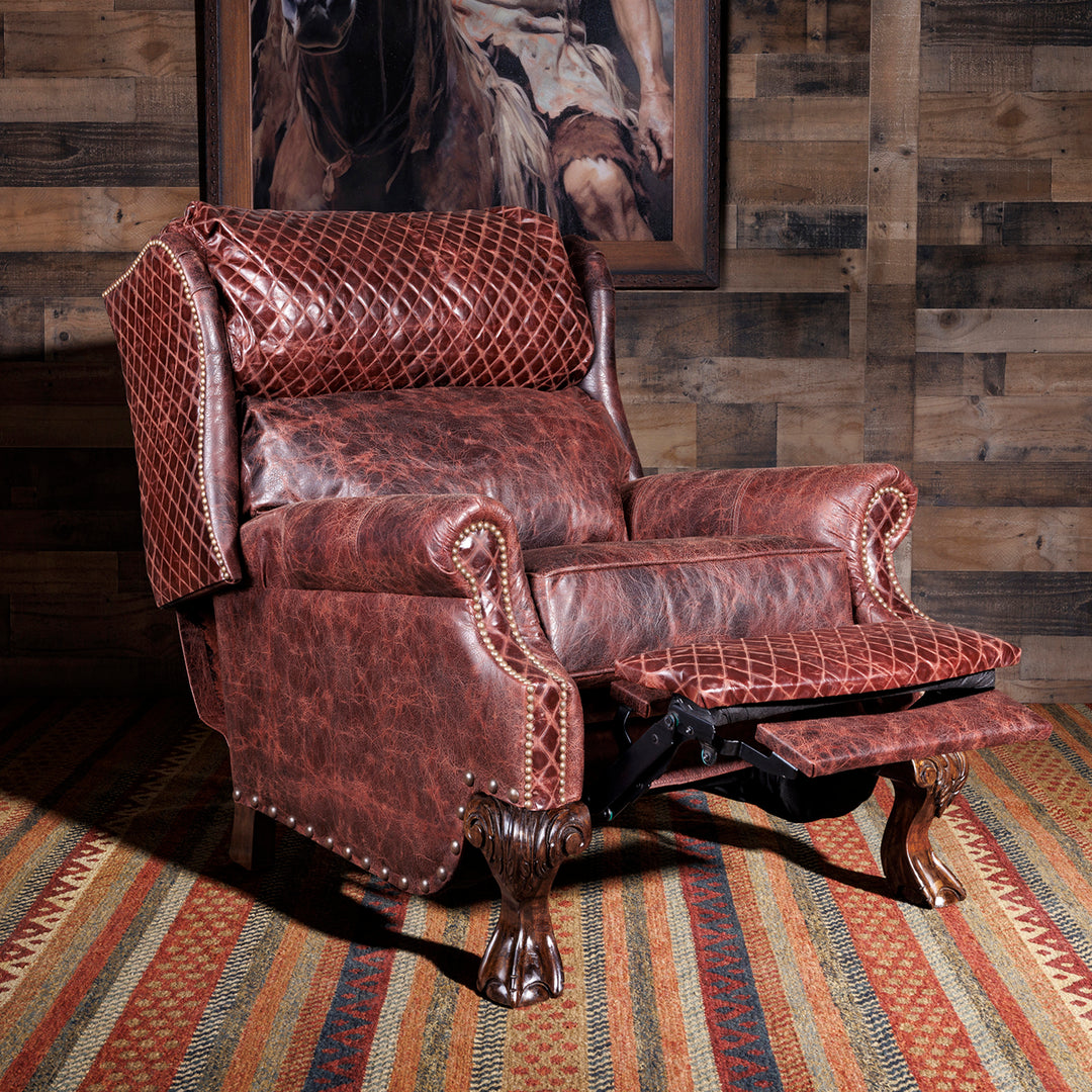 Sierra Cidar Western Leather Recliner