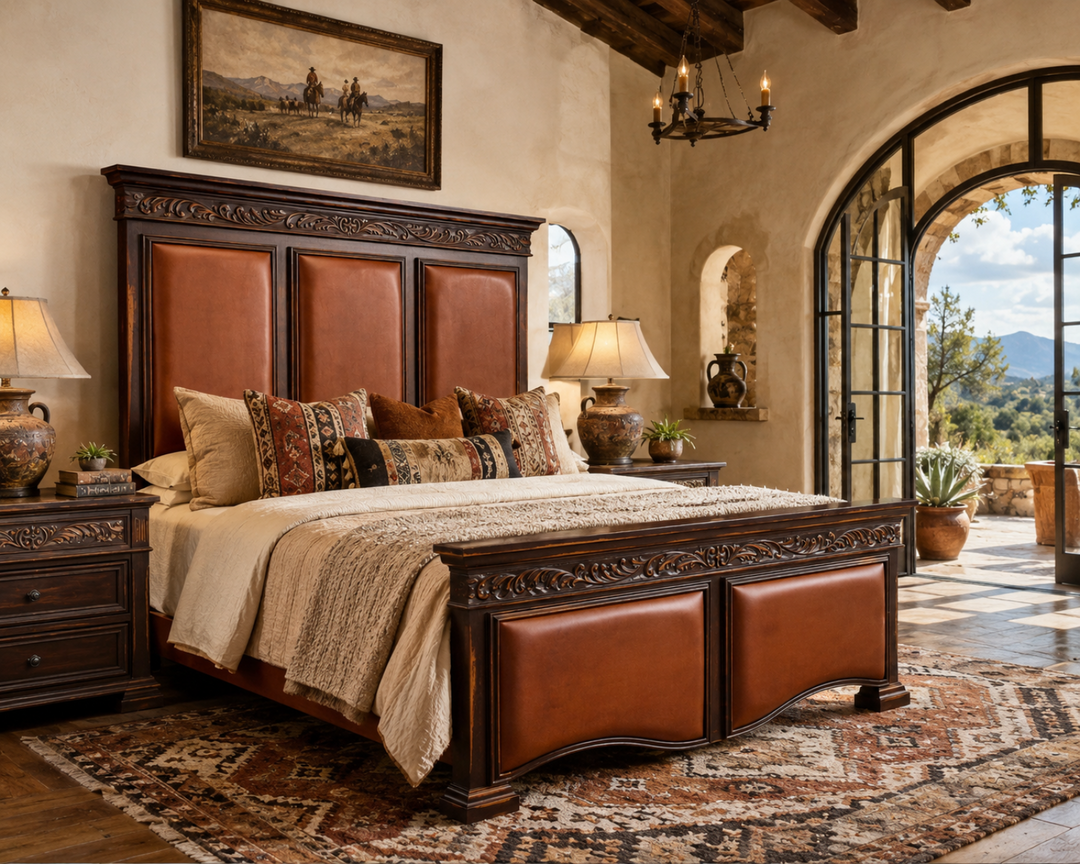 Montana Leather Bed