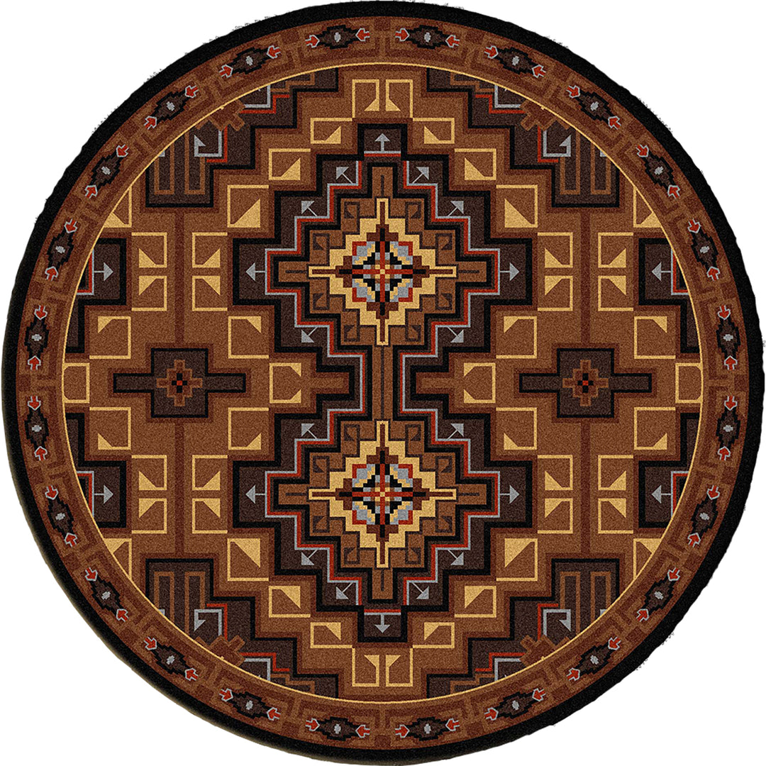 southwestern style round area rug