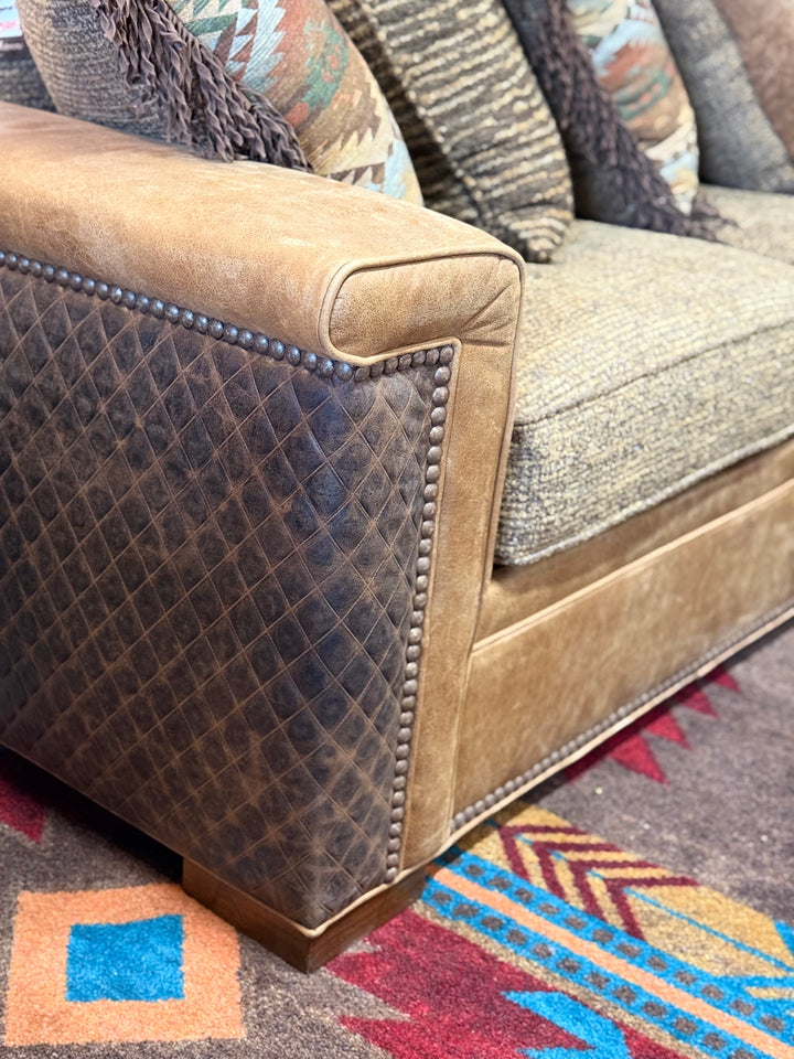 Goldthwaite Leather and Fabric Sectional
