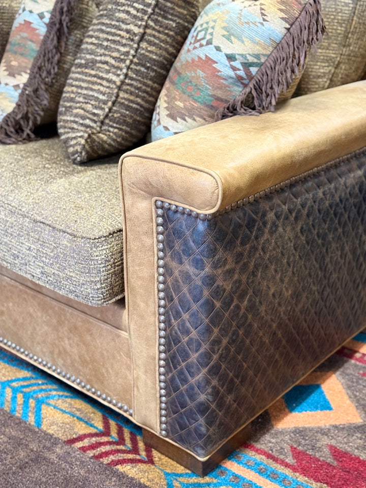 Goldthwaite Leather and Fabric Sectional
