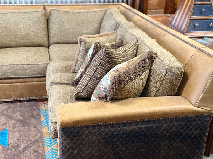 Goldthwaite Leather and Fabric Sectional