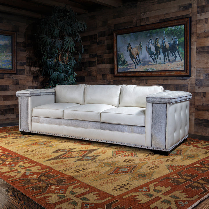 Sheridan Modern Rustic Leather Sofa