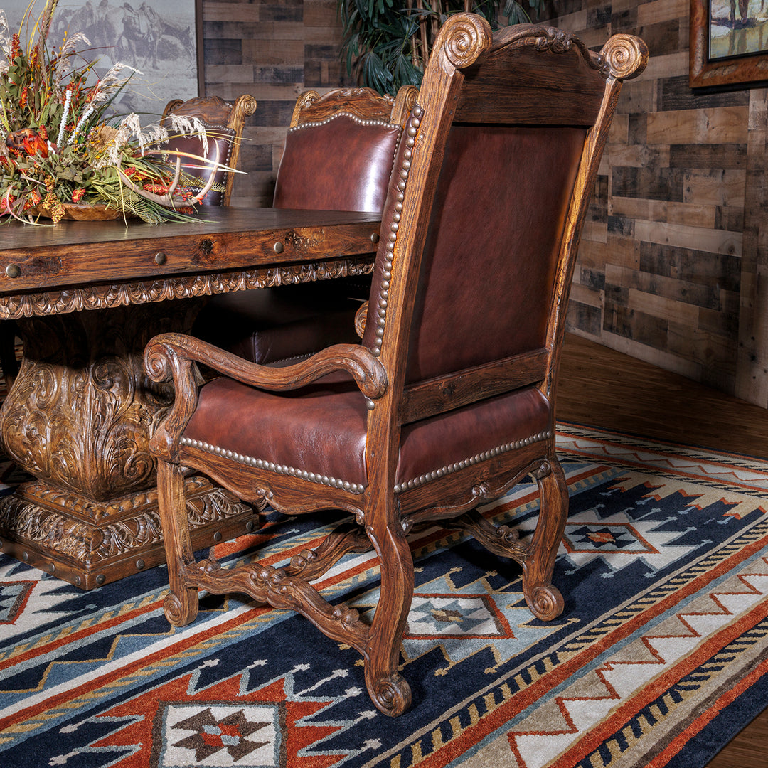 Dining Arm Chair w/Leather