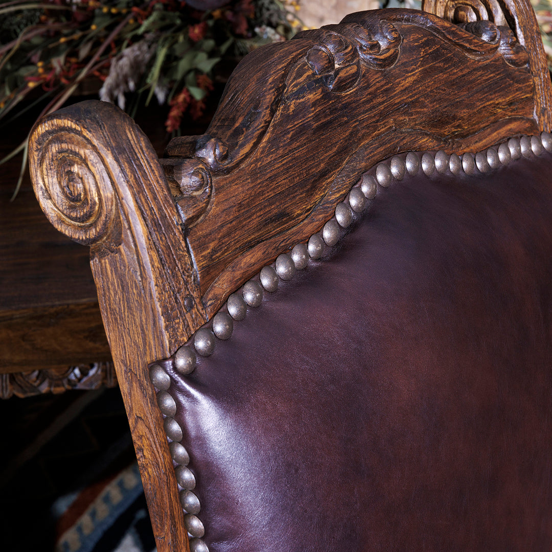 Dining Arm Chair w/Leather