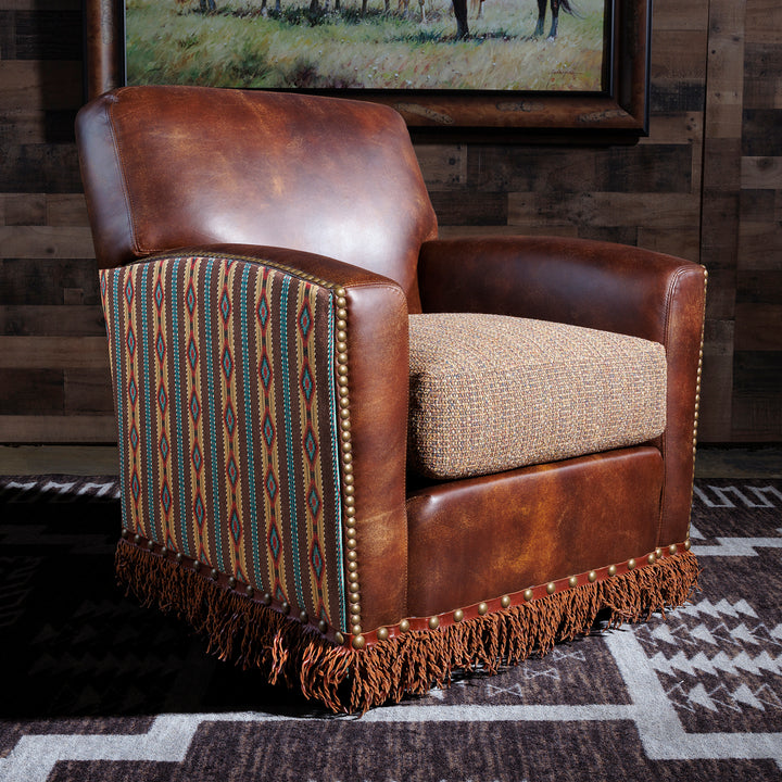 Yellowstone Leather Swivel Chair