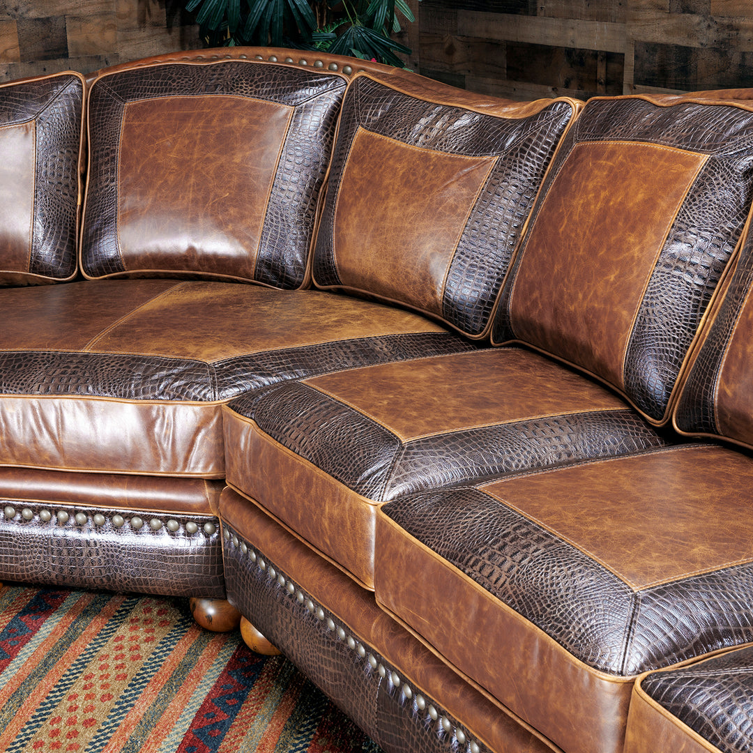 Springlake Western Leather Sectional