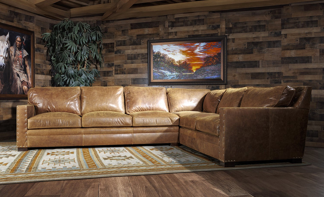 western leather sectional sofa