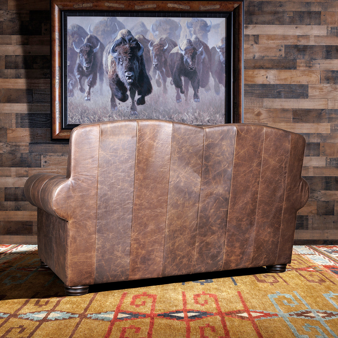 Denver Bison Leather Loveseat