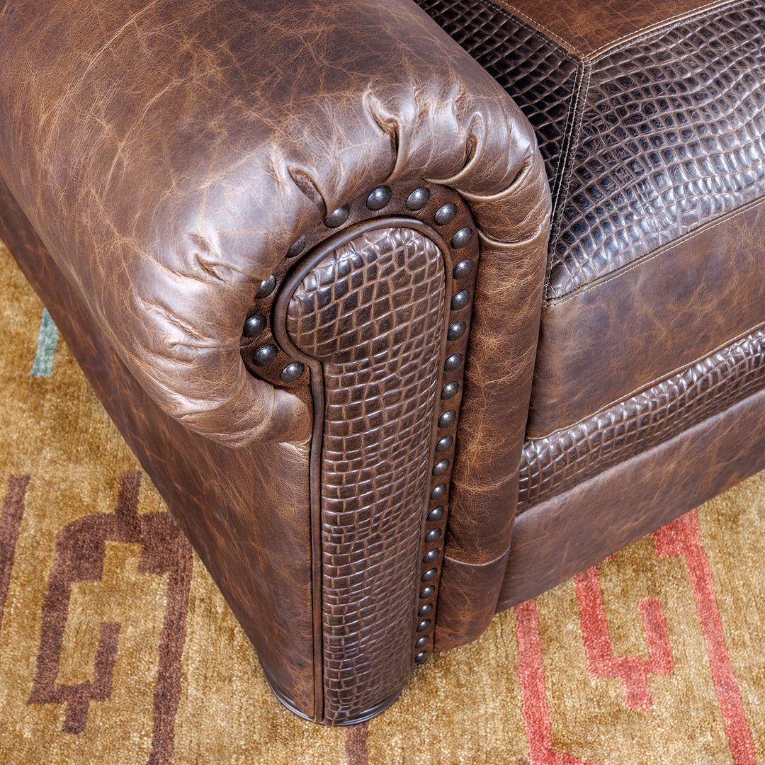 Denver Bison Leather Loveseat