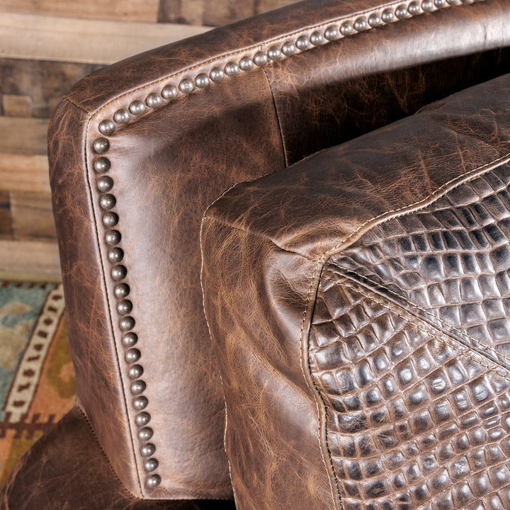 Denver Bison Leather Loveseat