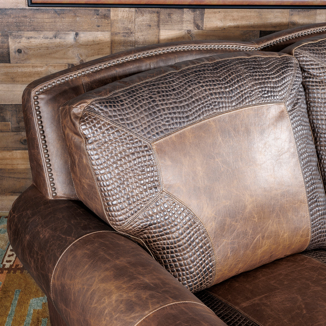 Denver Bison Leather Loveseat