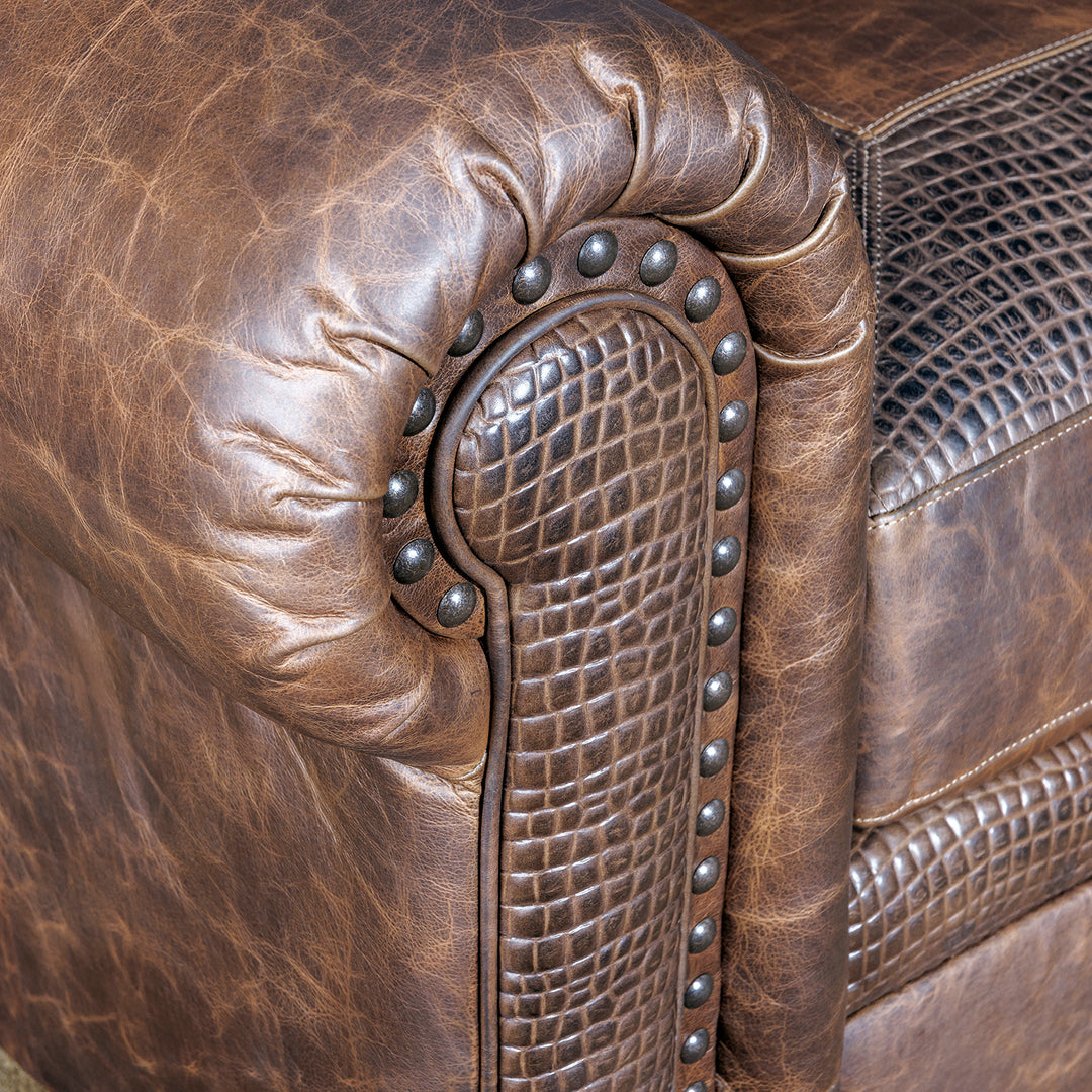 Denver Bison Leather Loveseat