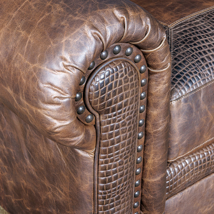 Denver Bison Leather Loveseat