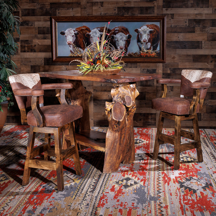 Pecos Mesquite Bar Table